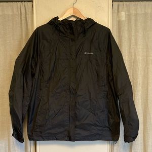 Columbia black rain jacket